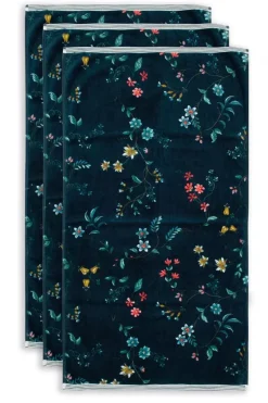 Badhanddoek Set/3 Les Fleurs Donker 55X100 Cm<Pip Studio Online