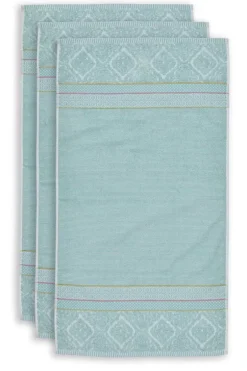 Badhanddoek Set/3 Soft Zellige Blue 55X100 Cm<Pip Studio Online