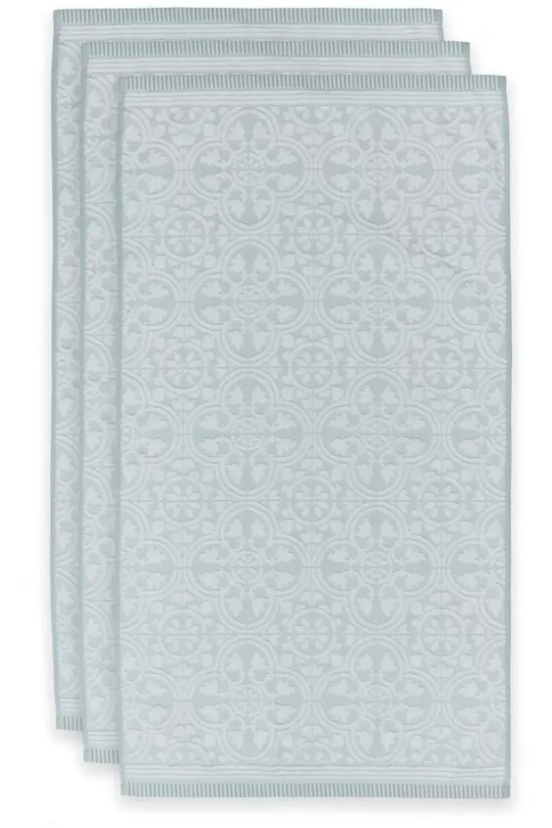 Badhanddoek Set/3 Tile De Pip Licht 55X100 Cm<Pip Studio Sale