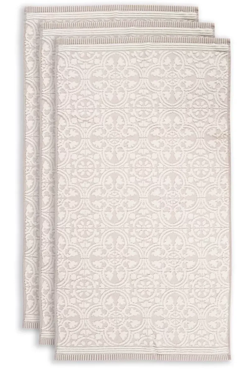 Badhanddoek Set/3 Tile De Pip 55X100 Cm<Pip Studio Clearance