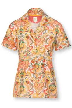 Blouse Korte Mouw Kyoto Festival Geel<Pip Studio Online