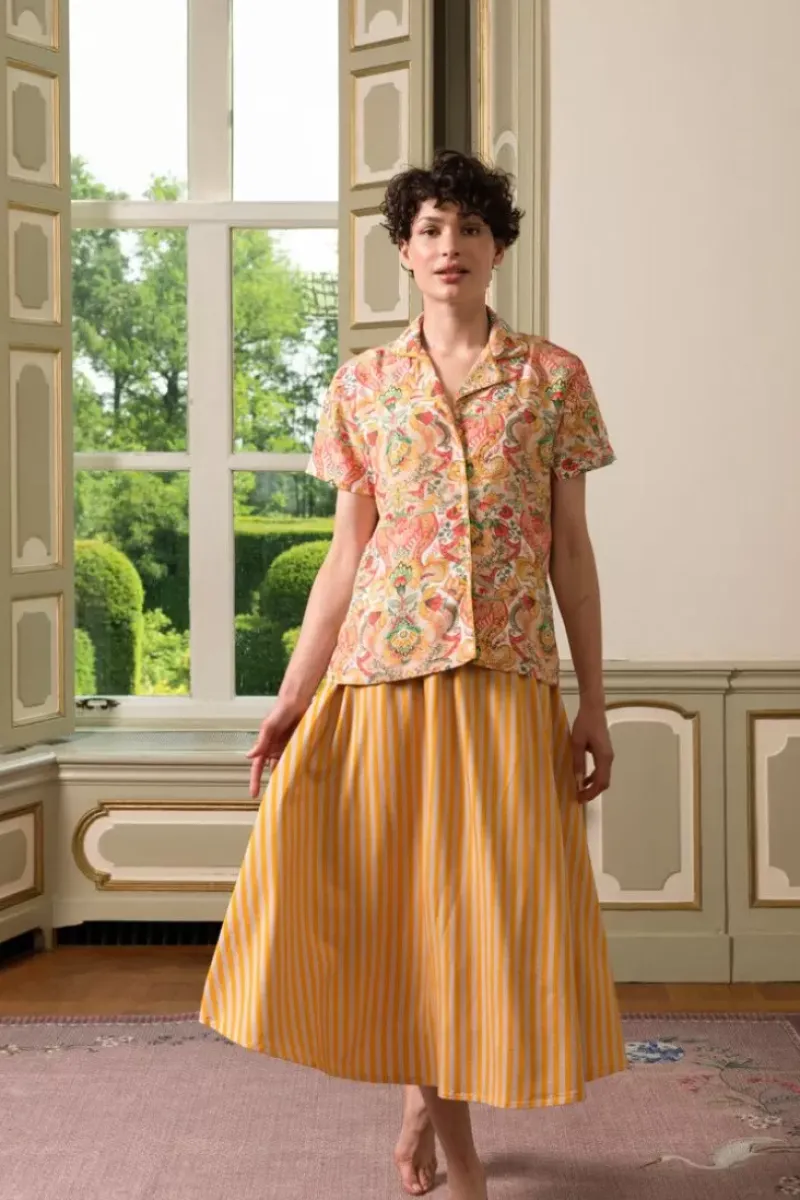 Blouse Korte Mouw Kyoto Festival Geel<Pip Studio Online