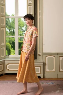 Blouse Korte Mouw Kyoto Festival Geel<Pip Studio Online