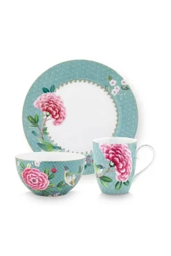 Blushing Birds Ontbijt Set/3 Blue<Pip Studio Best