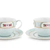 Blushing Birds Set/2 Cappuccino Kop & Schotel<Pip Studio