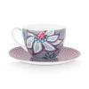 Flower Festival Cappuccino Kop & Schotel Lichtblauw<Pip Studio New