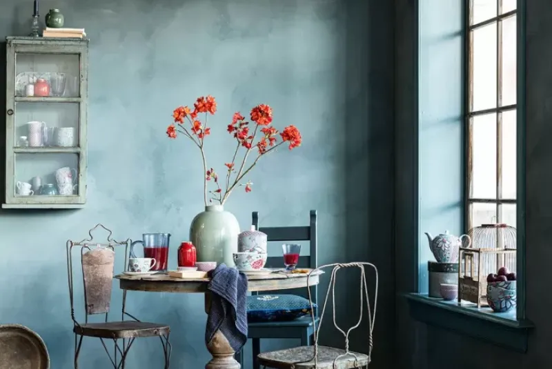 Flower Festival Cappuccino Kop & Schotel Lichtblauw<Pip Studio New