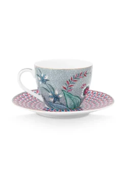 Flower Festival Espresso Kop & Schotel Licht<Pip Studio Online