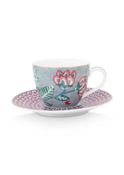 Flower Festival Espresso Kop & Schotel Licht<Pip Studio Online