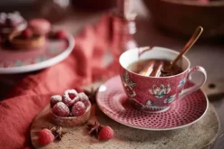 Flower Festival Espresso Kop & Schotel Donker<Pip Studio