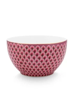 Flower Festival Kom Rood/Donker 9.5 Cm<Pip Studio New