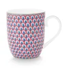 Flower Festival Mok Klein Rood/Lichtblauw<Pip Studio Outlet