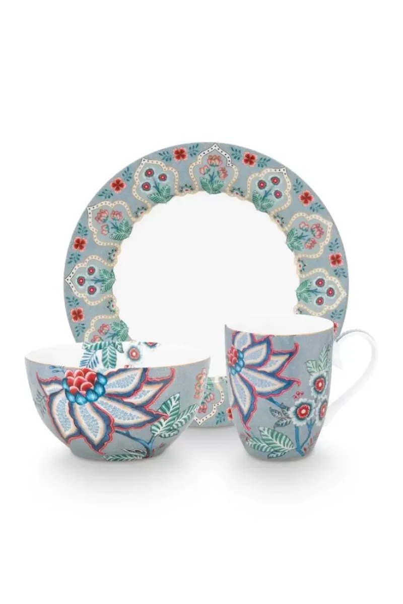 Flower Festival Ontbijt Set/3 Licht<Pip Studio Online