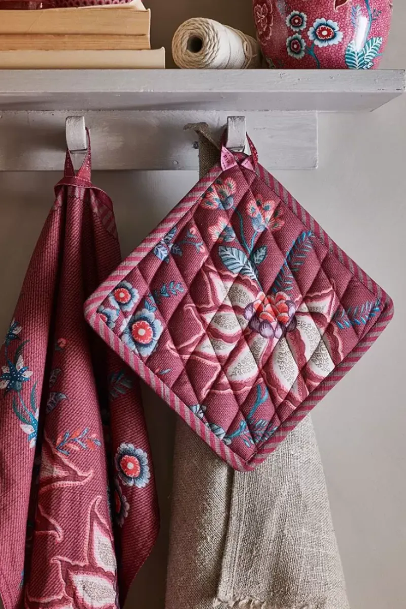 Flower Festival Pot Holder Square Dark Pink<Pip Studio Best