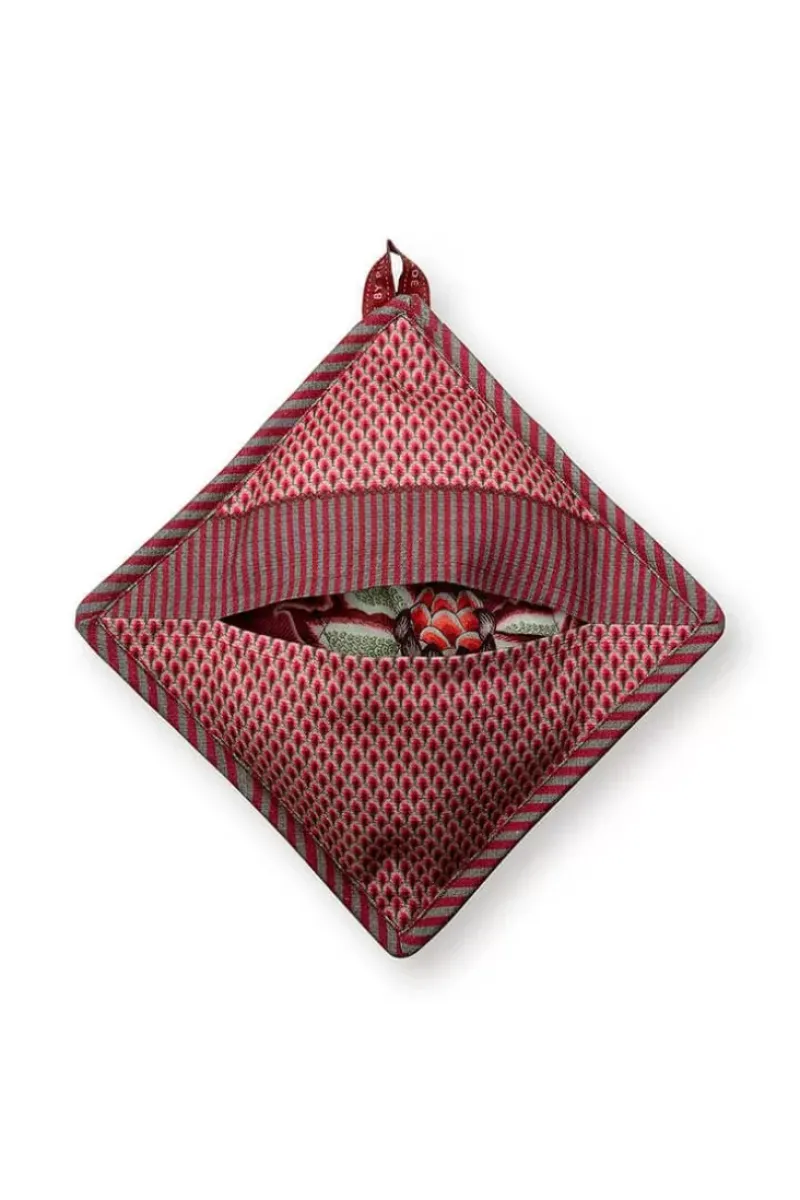 Flower Festival Pot Holder Square Dark Pink<Pip Studio Best