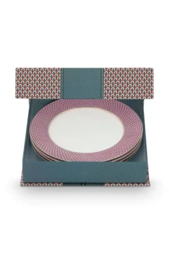 Flower Festival Set/4 Dinerborden Rood/Licht 26.5Cm<Pip Studio Hot
