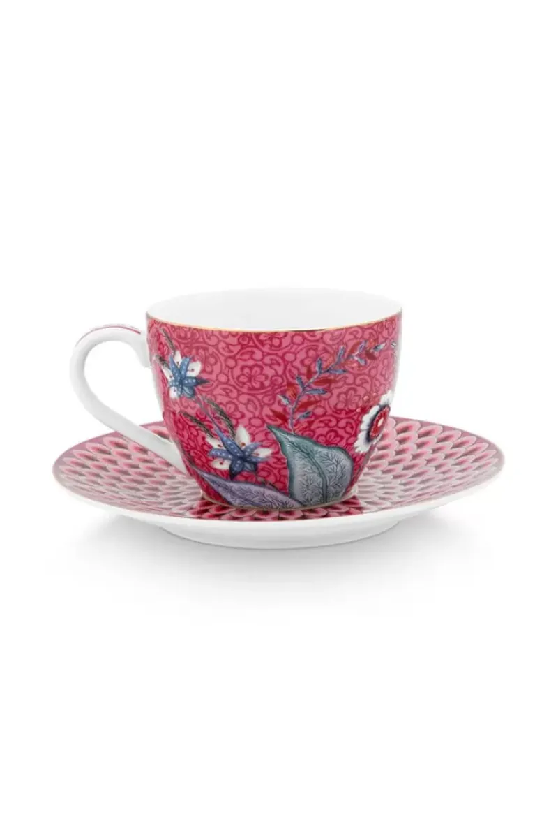 Flower Festival Set/2 Espresso Kop & Schotel Donker<Pip Studio Discount