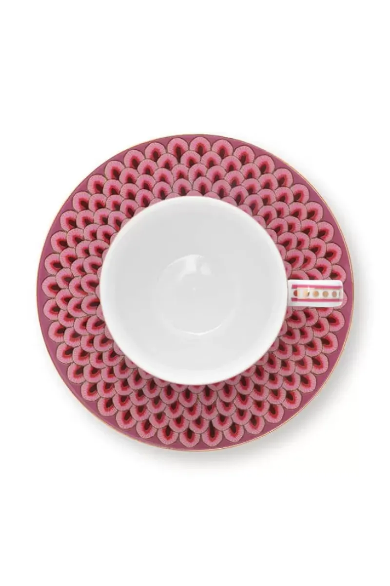 Flower Festival Set/2 Espresso Kop & Schotel Donker<Pip Studio Discount