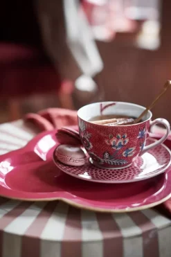 Flower Festival Set/2 Espresso Kop & Schotel Donker<Pip Studio Discount
