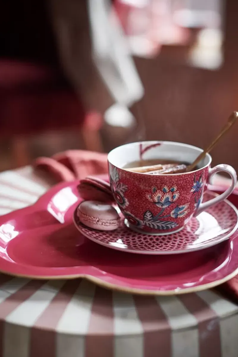 Flower Festival Set/2 Espresso Kop & Schotel Donker<Pip Studio Discount