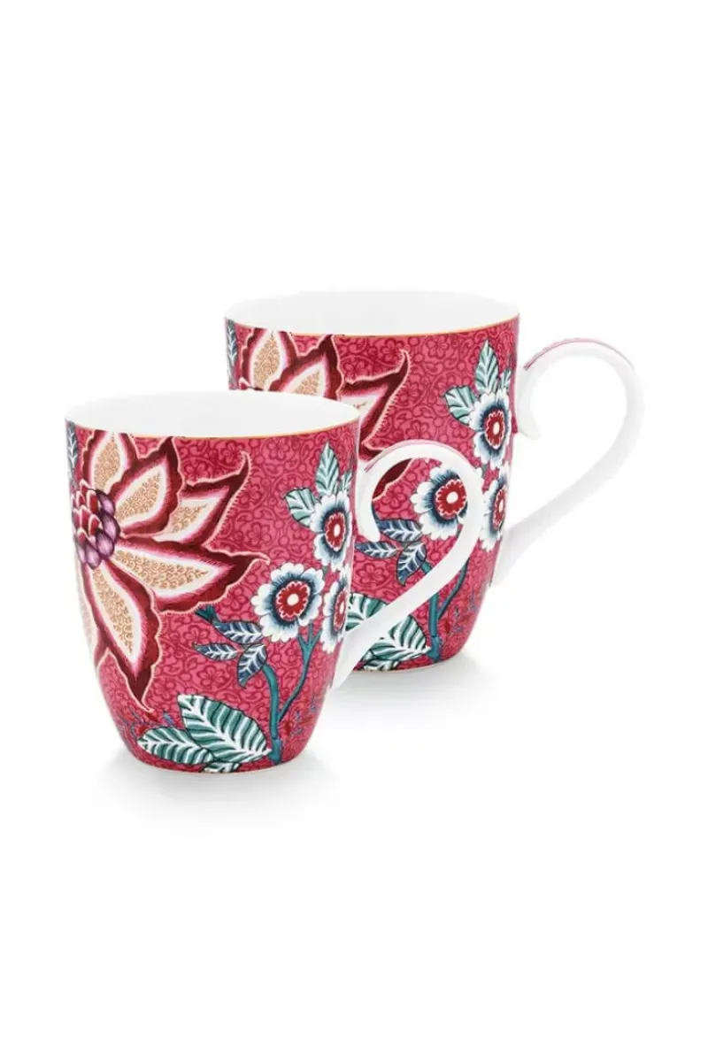 Flower Festival Set/2 Mokken Groot Donker<Pip Studio