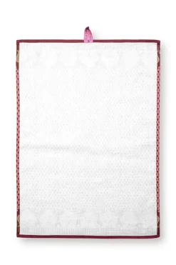 Flower Festival Tea Towel Red/Dark Pink<Pip Studio Clearance