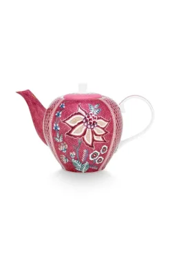 Flower Festival Theepot Groot Donker<Pip Studio