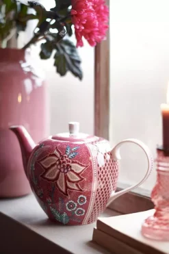 Flower Festival Theepot Groot Donker<Pip Studio