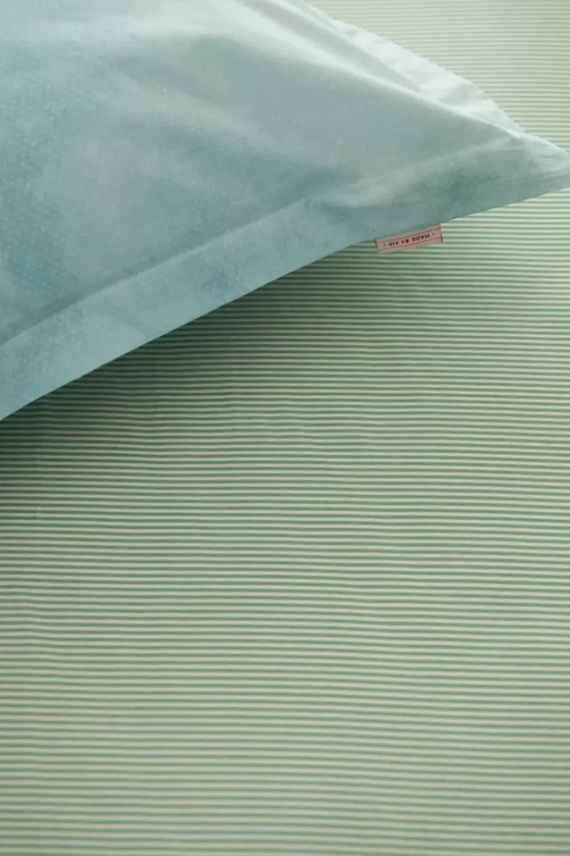 Hoeslaken Duo Stripe Khaki<Pip Studio Clearance