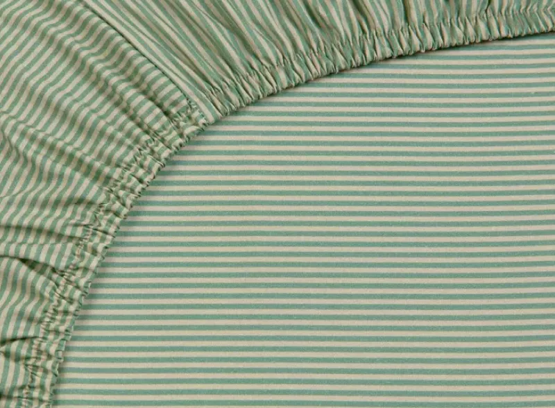 Hoeslaken Duo Stripe Khaki<Pip Studio Clearance