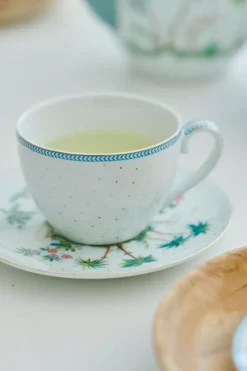 Jolie Set/2 Cappuccino Kop & Schotel Dots Gold<Pip Studio Discount