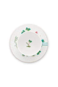 Jolie Set/2 Cappuccino Kop & Schotel Dots Gold<Pip Studio Discount