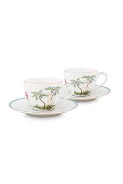 Jolie Set/2 Espresso Kop & Schotel Dots Gold<Pip Studio Sale