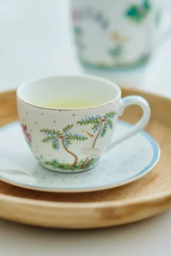 Jolie Set/2 Espresso Kop & Schotel Dots Gold<Pip Studio Sale