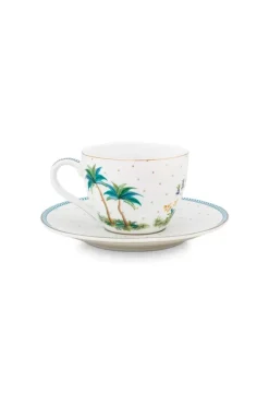Jolie Set/2 Espresso Kop & Schotel Dots Gold<Pip Studio Sale