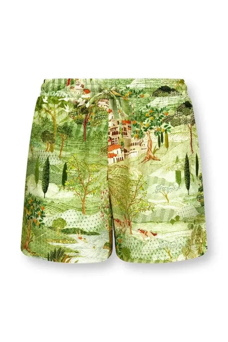 Korte Broek Toscana Groen<Pip Studio Online