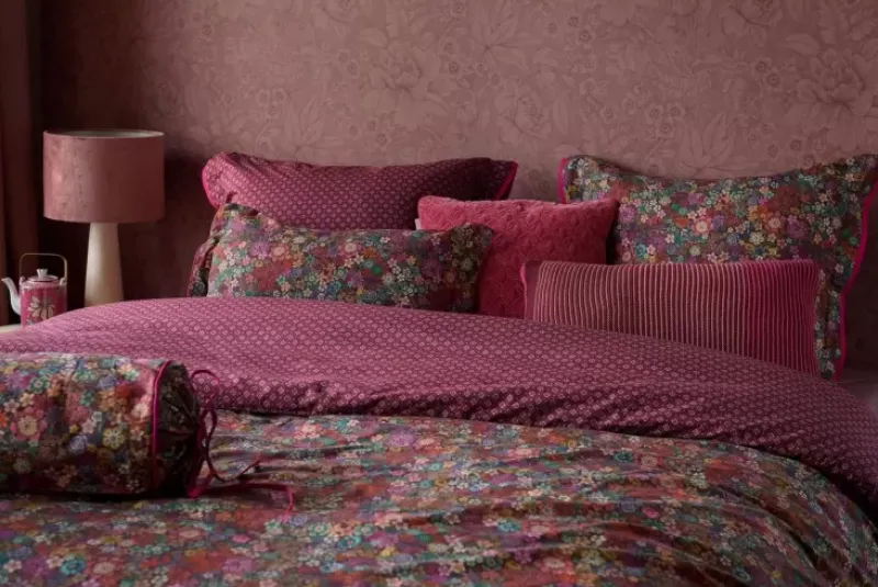 Kussensloop Tutti I Fiori Donkerrood<Pip Studio Discount