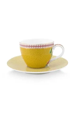 La Majorelle Espresso Kop & Schotel Geel<Pip Studio Online