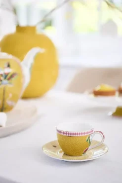 La Majorelle Espresso Kop & Schotel Geel<Pip Studio Online