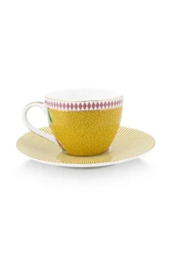 La Majorelle Espresso Kop & Schotel Geel<Pip Studio Online