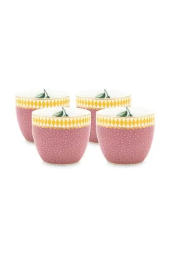 La Majorelle Set/4 Eierdopjes Roze<Pip Studio Clearance