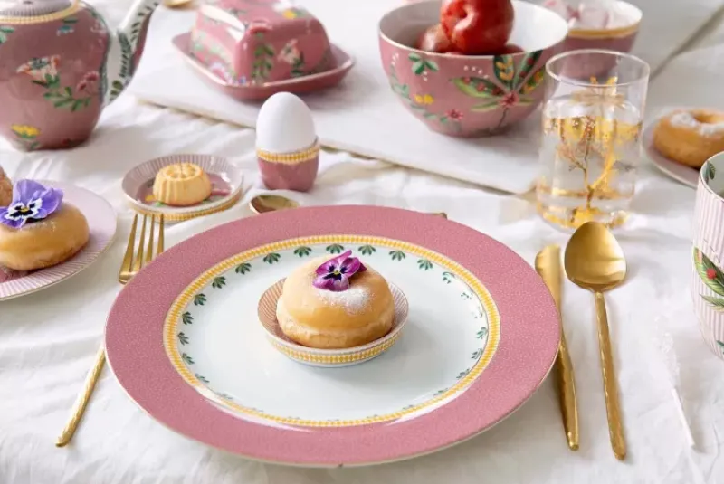 La Majorelle Set/4 Eierdopjes Roze<Pip Studio Clearance