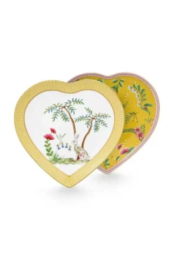 La Majorelle Set/2 Hartvormige Borden<Pip Studio Sale