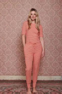 Lange Broek Little Sumo Stripe Koraal<Pip Studio Hot