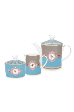 Love Birds Thee Set/3 Blauw/Khaki<Pip Studio Sale