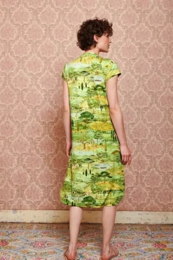 Nachthemd Korte Mouw Toscana Groen<Pip Studio Outlet