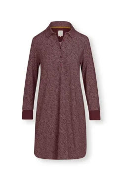 Nachthemd Lange Mouw Leafy Dots Terra<Pip Studio Discount