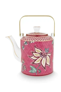 Oriental Flower Festival Theepot Donker Medium<Pip Studio Online
