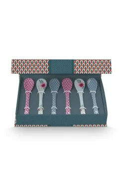 Oriental Flower Festival Set/6 Theelepels<Pip Studio New