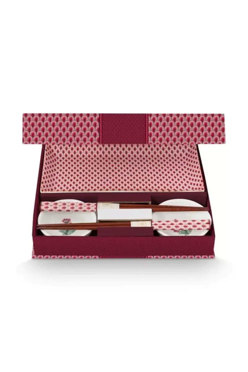 Oriental Flower Festival Set/6 Sushi Donker<Pip Studio Clearance